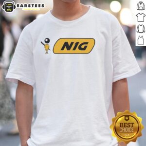 Nice Bic Man Pen Figure N1G T-Shirt featuring a vibrant graphic of the iconic Bic Man pen character.