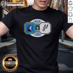 Alt Text: Minnesota Timberwolves vs San Antonio Spurs 2026 NBA Playoffs Western Conference Semifinals T-Shirt design