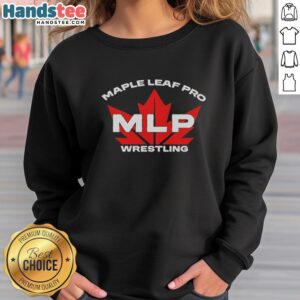 Official Maple Leaf Pro MLP Wrestling Sweatshirt featuring logo, perfect for fans and athletes. Ideal for casual wear.