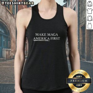 Original Make America First tank top featuring patriotic design and bold lettering, perfect for expressing your values.