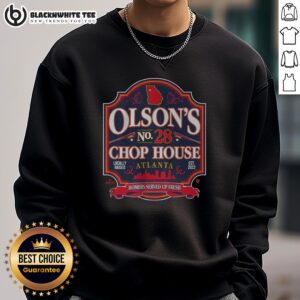 Official Matt Olson's Chop House sweatshirt featuring a stylish design, perfect for fans and casual wear enthusiasts.