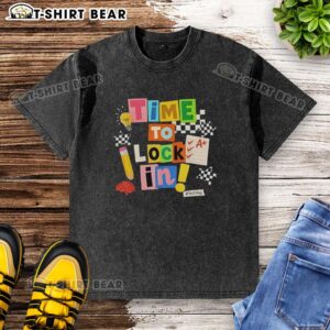 Top Time to Lock In Don't Stress Teachers Test Day washed t-shirt, perfect for educators on exam day.