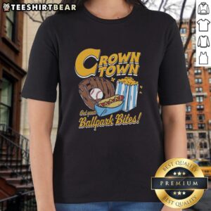 Official Crown Town Ballpark Bites Ladies Tee featuring a stylish design perfect for game day and casual wear.