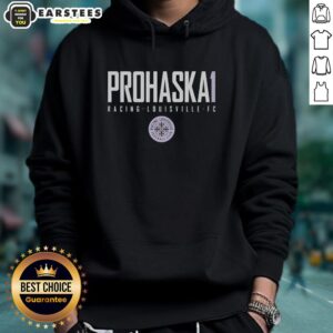 Hot Prohaska 1 Racing Louisville FC hoodie featuring vibrant team colors and logo, perfect for fans and athletes.
