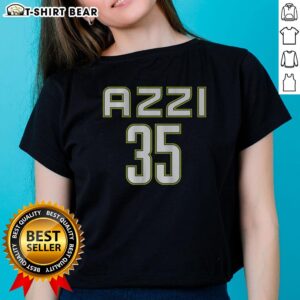 Top Azzi Fudd Dal 35 Ladies Tee featuring a stylish design, perfect for casual wear and sports enthusiasts.