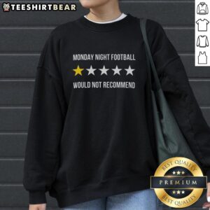 Awesome Monday Night Football sweatshirt featuring bold graphics, perfect for game day style and fan apparel.