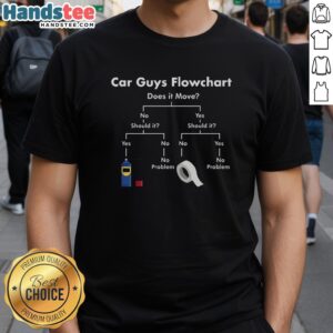 Alt Text: Premium Car Guys Fix Flow T-Shirt featuring a stylish graphic design for car enthusiasts and automotive lovers.