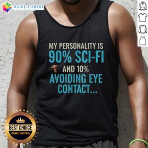 Funny 90s sci-fi themed tank top featuring quirky graphics and vibrant colors, perfect for retro fashion lovers.