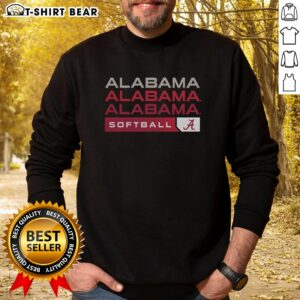 Good Alabama Crimson Tide college softball hype sweatshirt featuring vibrant team colors and bold logo.