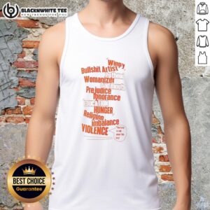 Hot Kamen Rider Ryuki Winpy Bullshit Artist word cloud tank top featuring vibrant graphic design and bold text.
