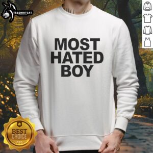 Premium Most Hated Boy Basic Sweatshirt in stylish black, showcasing trendy design and comfortable fit for everyday wear.