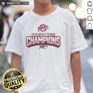 Alt Text: Original Rider Broncs MAAC Men's Tennis Championship 2026 logo t-shirt featuring bold graphics and vibrant colors.
