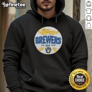 Awesome Milwaukee Brewers MLB X Topps Baseball The Real One Hoodie featuring team logo and stylish design.