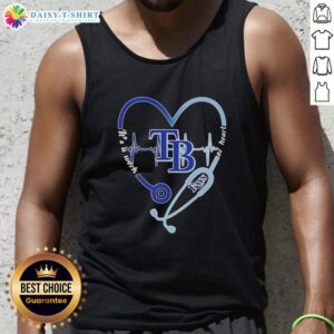 Top Tampa Bay Rays stethoscope heartbeat tank top design, showcasing a unique blend of sports and health themes.