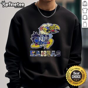 Nice Kansas sport teams sweatshirt featuring logos of schools in the state for fans and supporters.