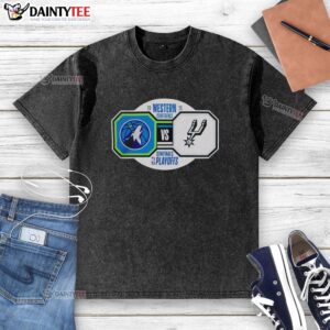Alt Text: Good Minnesota Timberwolves vs San Antonio Spurs 2026 NBA Playoffs Western Conference Semifinals washed t-shirt design.