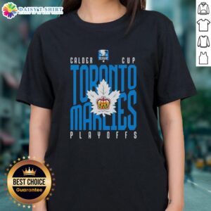 Top Toronto Marlies Calder Cup Playoffs ladies tee featuring team colors and logo, perfect for AHL fans.