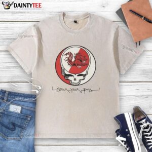 Nice Spur Your Face Grateful Dead X South Carolina Gamecocks washed t-shirt featuring vibrant graphics and a comfortable fit.