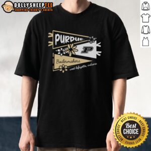 Nice Purdue Boilermakers flags featured on a stylish West Lafayette Indiana T-shirt, perfect for fans and alumni.