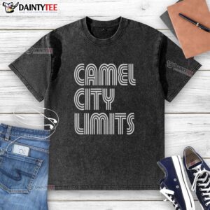 Top Tressie McMillan Cottom Camel City Limits washed t-shirt displayed on a hanger against a neutral background.