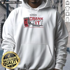 Top Carolina Hurricanes NHL Rinky Crank It Sound The Siren 2026 Playoffs hoodie featuring team colors and logo design.