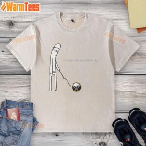 Buffalo Sabres 'C'mon Do Something' washed t-shirt in blue, perfect for fans showcasing team spirit and style.