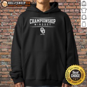 Nice Oklahoma Sooners Softball Championship Mindset Hoodie in crimson, showcasing team spirit and athletic style.