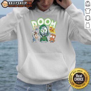 Premium Doom Generation Dr. Doom Hoodie featuring a bold design, perfect for Marvel fans and stylish winter wear.
