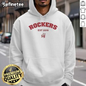 Top Rockers Est 2019 hoodie featuring High Point Rockers and Long Island Ducks logo, perfect for baseball fans.