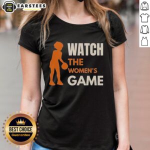 Hot Watch: Women's Game Basketball Ladies Tee showcasing vibrant design for sports enthusiasts and fans.