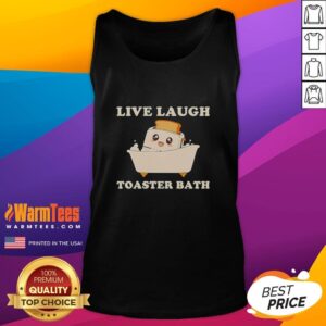 Funny tank top featuring 'Live Laugh Toast' design, perfect for quirky fashion lovers and toast enthusiasts.