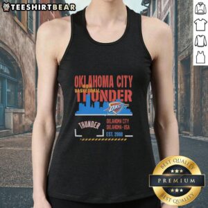 Premium Oklahoma City Thunder NBA Basketball 2026 tank top featuring team logo and stylish design for fans.