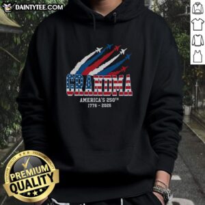 Pretty American 250th Anniversary Grandma Hoodie featuring festive design, perfect for celebrating heritage and family.