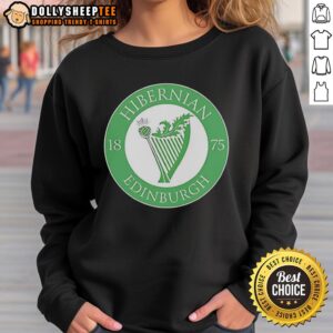 Good Hibernian FC Edinburgh Scotland 1875 logo sweatshirt featuring a classic design and vibrant team colors.