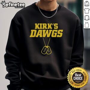 Alt Text: Premium Kirks Dawgs Washed Up Walkons X George Kittle sweatshirt featuring a stylish design and comfortable fit.