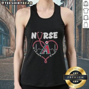 Official Arizona Diamondbacks Nurse 'It's A Work Of Heart' Tank Top showcasing team spirit and healthcare pride.