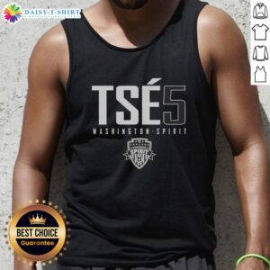 Top Tses 5 Washington Spirit tank top featuring team colors and logo, perfect for fans and summer wear.
