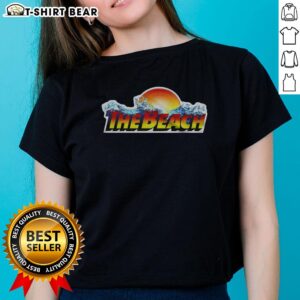 Good The Beach Waterpark logo on a stylish ladies tee, perfect for summer fun and beach adventures.