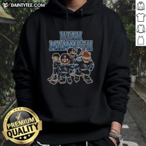 Nice Utah Mammoth Super Mario Team Ice Hockey Hoodie featuring vibrant graphics and a cozy design for fans.