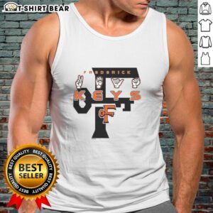 Top Frederick Keys Deaf Awareness 2026 sign hand tank top showcasing support for the deaf community at a baseball game.