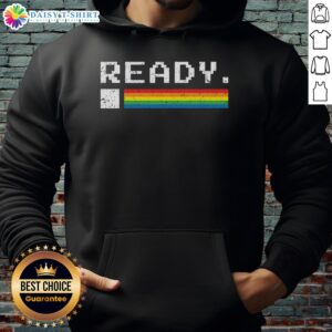Funny Commodore 64 Ready Hoodie featuring retro gaming graphics, perfect for nostalgic gamers and tech enthusiasts.