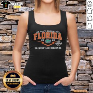 Florida Gators softball tank top featuring 2026 Oklahoma City Regional design, perfect for fans in Gainesville.
