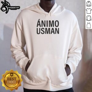 Real Madrid players wearing Stay Strong Usman hoodie, showcasing team spirit and support for Usman in a vibrant setting.