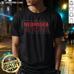Alt Text: Awesome Nebraska Strong Wildfire Relief T-Shirt featuring bold graphics, supporting wildfire relief efforts in Nebraska.