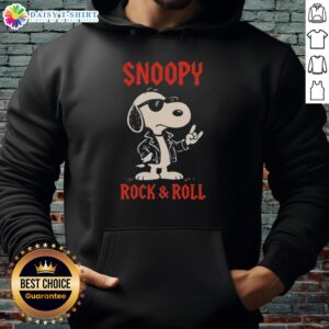 Premium Snoopy Rock and Roll Cartoon Hoodie featuring a playful Snoopy design, perfect for fans and casual wear.