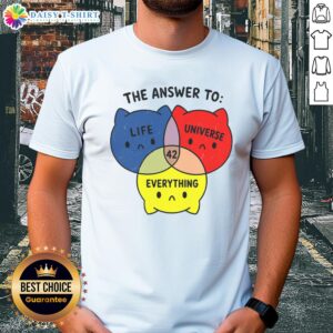 Good The Answer To Everything 42 cute t-shirt design featuring playful typography and vibrant colors.