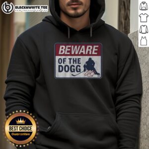 Official Nathan MacKinnon Beware Of The Dogg Hoodie featuring vibrant graphics and a stylish design perfect for fans.