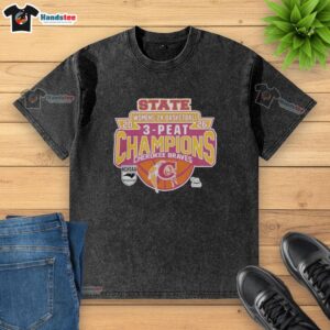Official Cherokee Braves 2026 NCHSAA Women's 2A Basketball State Champions T-Shirt - Image 6