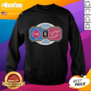 2026 NBA Playoffs sweatshirt featuring Detroit Pistons vs Cleveland Cavaliers Eastern Conference Semifinals design.