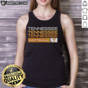 Alt Text: Awesome Tennessee Volunteers college softball hype tank top in orange, perfect for fans and athletes at games.